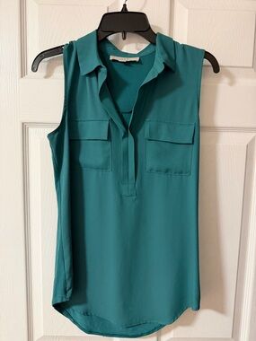 LOFT Sleeveless Blouse | teal